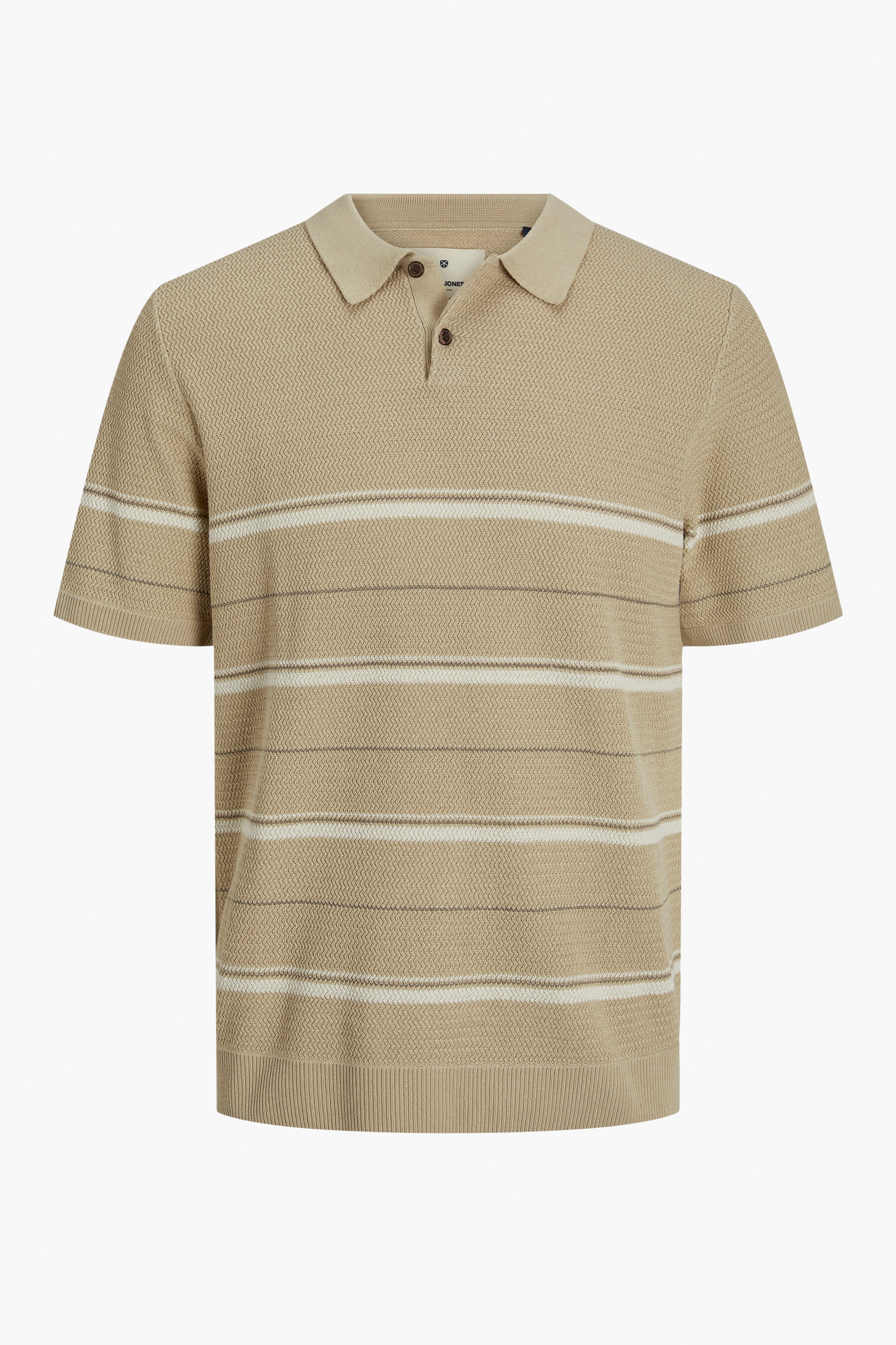 Heren tops polo korte mouw Ecru PREMIUM BLUE by JACK JONES 12251004 FIELDS OF RYE ZEB